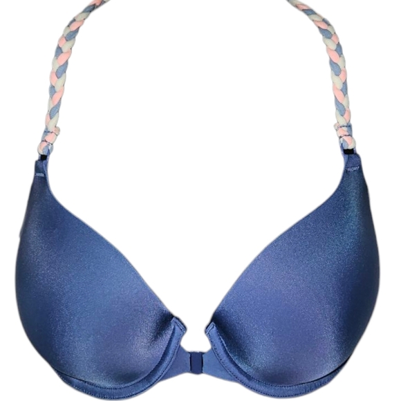 Victoria's Secret T Adjustable Braided Strap Demi Front Closure Bikini Top - Picture 1 of 2
